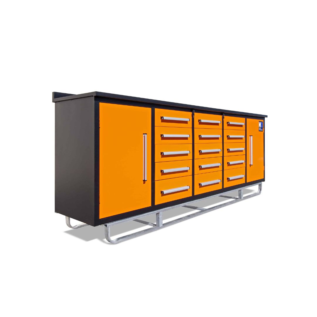 M&B | 10’ Workbench Cabinet with 15 Drawers - Allied Container Services PTY LTD